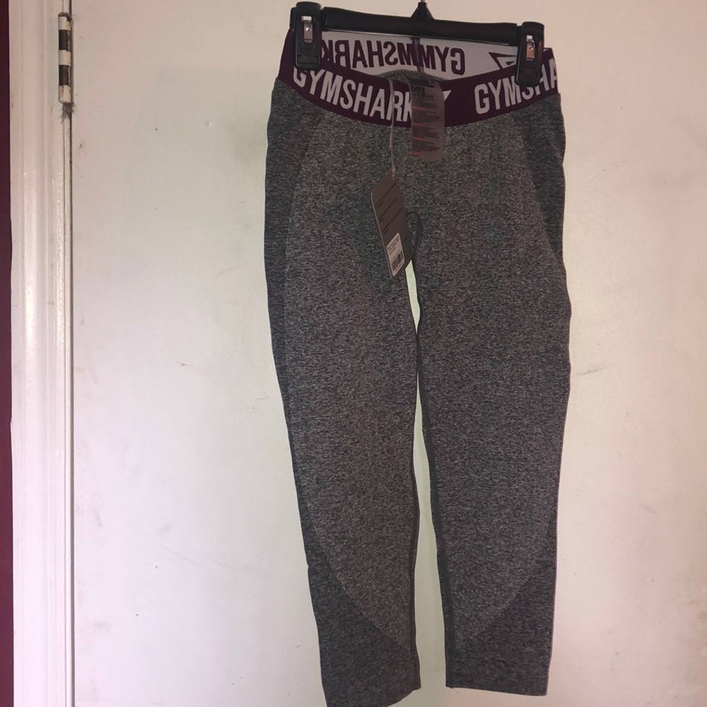 Gymshark Flex Cropped LeggingsCharcoal/Deep Purple